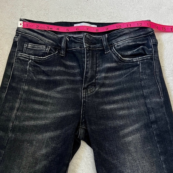 VERVET Asymmetrical Panel Grunge Wash Skinny Jeans - Size 26 - Picture 3 of 13